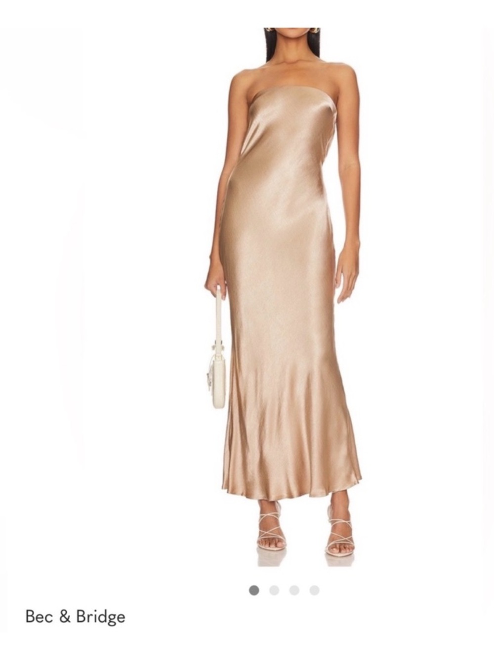 Bec & Bridge Moon Dance Gold Strapless Dress